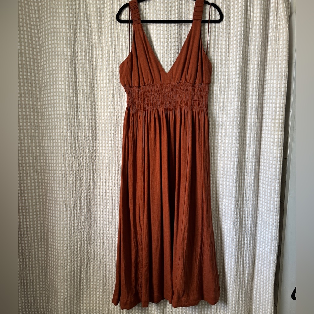 Abercrombie Linen blend Maxi Dress Large